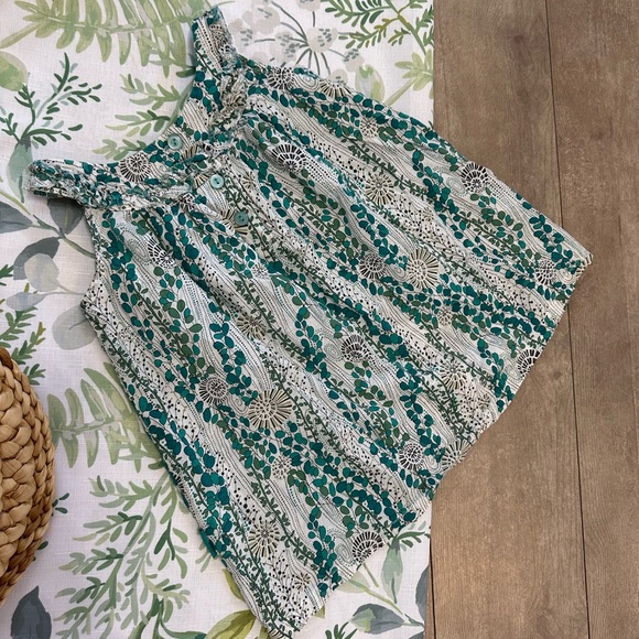 Rabbit Moon Toddler Girl Bohemian Floral Print Ruffle Sleeveless Blouse 4T - Picture 7 of 16